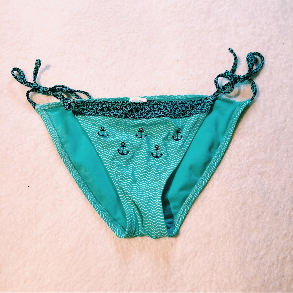 ‼️SOLD‼️Sperry Teal Anchor Bikini Bottom